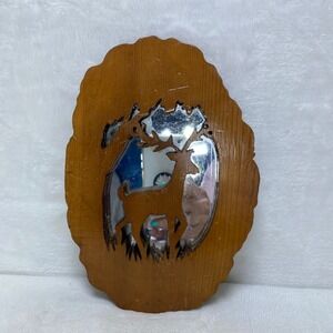 Vintage Wood Wall Art Carved Silhouette Deer Buck Cabin Decor Boy Room Decor